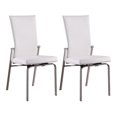 thumbnail image 1 of Chintaly Imports Molly Chaise Rembourrée en Blanc (Lot de 2), 1 of 1