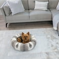 thumbnail image 4 of Best Friends by Sheri Patterned Lux Faux Fur Calming Donut Dog Bed, Gray, Extra Small, 18x18, 4 of 4