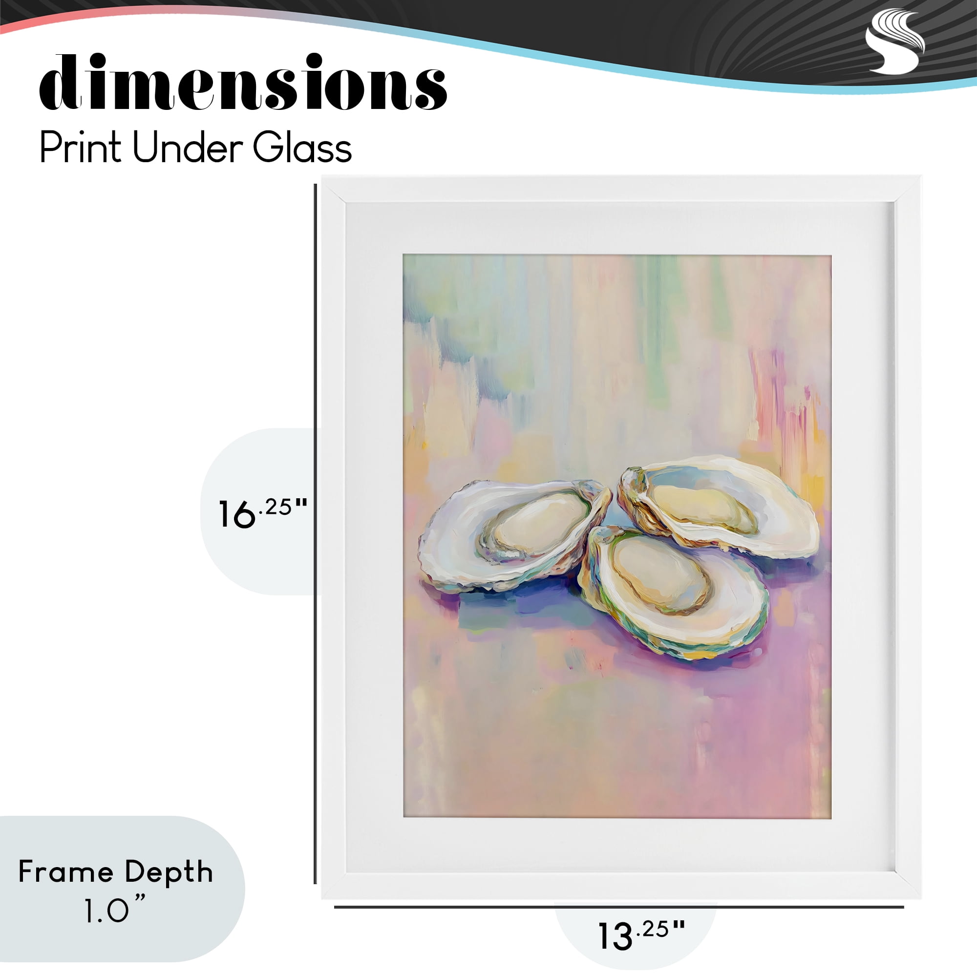 Stupell Industries Pastel Oysters Harmony White Framed Print Under Glass, design by The Prints Vibe