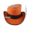 thumbnail image 2 of Vjnyvs Wool Top Hat Unisex Asymmetric Top Hat Victorian Magician Hat Gentlemen Hat Jazz Cap for Men Women Accessory, 2 of 7