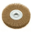 thumbnail image 1 of Brosse Plate en Fil d'Acier Inoxydable 4 Po pour Broyeur d'Angle 0.52 Po Alésage, 1 of 10