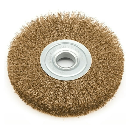

4In Flat Crimped Stainless Steel Wire Wheel Brush for Angle Grinder 0.52In Bore