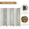 thumbnail image 3 of Room Dividers and Folding Privacy Screens, Boho 6 Panel Room Divider, 67" Room Divider Wall, Modern Room Partition, Privacy Dividers for Rooms, Bedroom, Office, White, 3 of 18