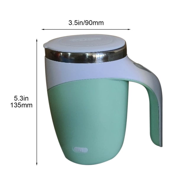 Pisexur Batería de cocina Taza de agitación automática de acero inoxidable, taza magnetizada perezosa, taza magnética automática, taza de café portátil, se puede impr para la cocina del hogar