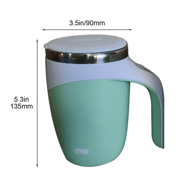 Pisexur Batería de cocina Taza de agitación automática de acero inoxidable, taza magnetizada perezosa, taza magnética automática, taza de café portátil, se puede impr para la cocina del hogar