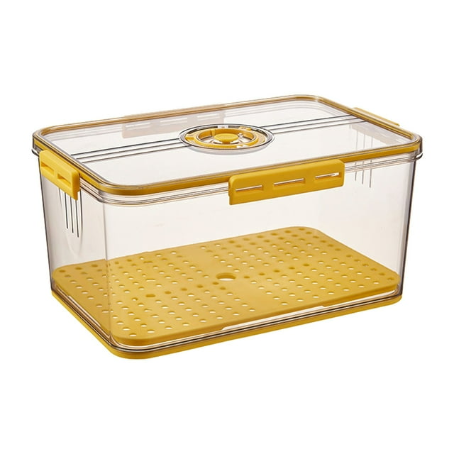 Clearance Items,npkgvia Food Storage,Storage Box,Bread Airtight Bread For Kitchen Counter Time Recording Bread Box With Lid Plastic Bread With Air Bread Loaf For Bun Sandwich,Kitchen Storage,Yellow