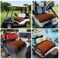 thumbnail image 6 of Golf Cart Seat Covers for 2 Seater, Orange Geometric Soft Microfiber Cart Seat Towel Blanket, Ombre Modern Abstract Art Absorbent Breathable Non Slip Bench Seats Protector for Golf Course 51"x31", 6 of 9