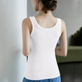 thumbnail image 4 of Fanxing Tank Tops With Built In Bras For Women Seamless Camisole Undershirts Vest Spaghetti Strap Shelf Bra Shirt White,XXL, 4 of 6