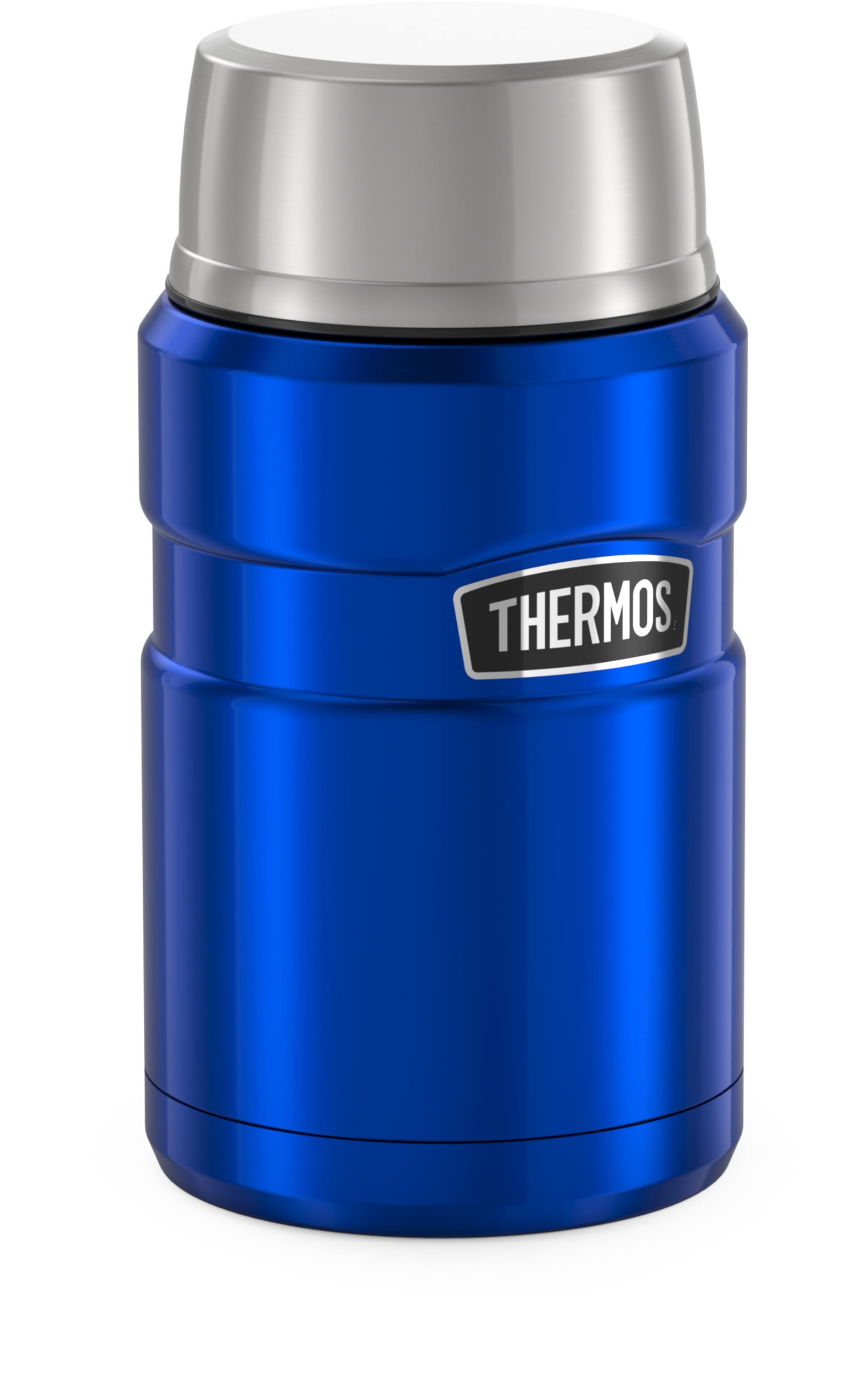 Thermos Stainless King Vacuum Insulated Food Jar with Folding Spoon Blue 24oz