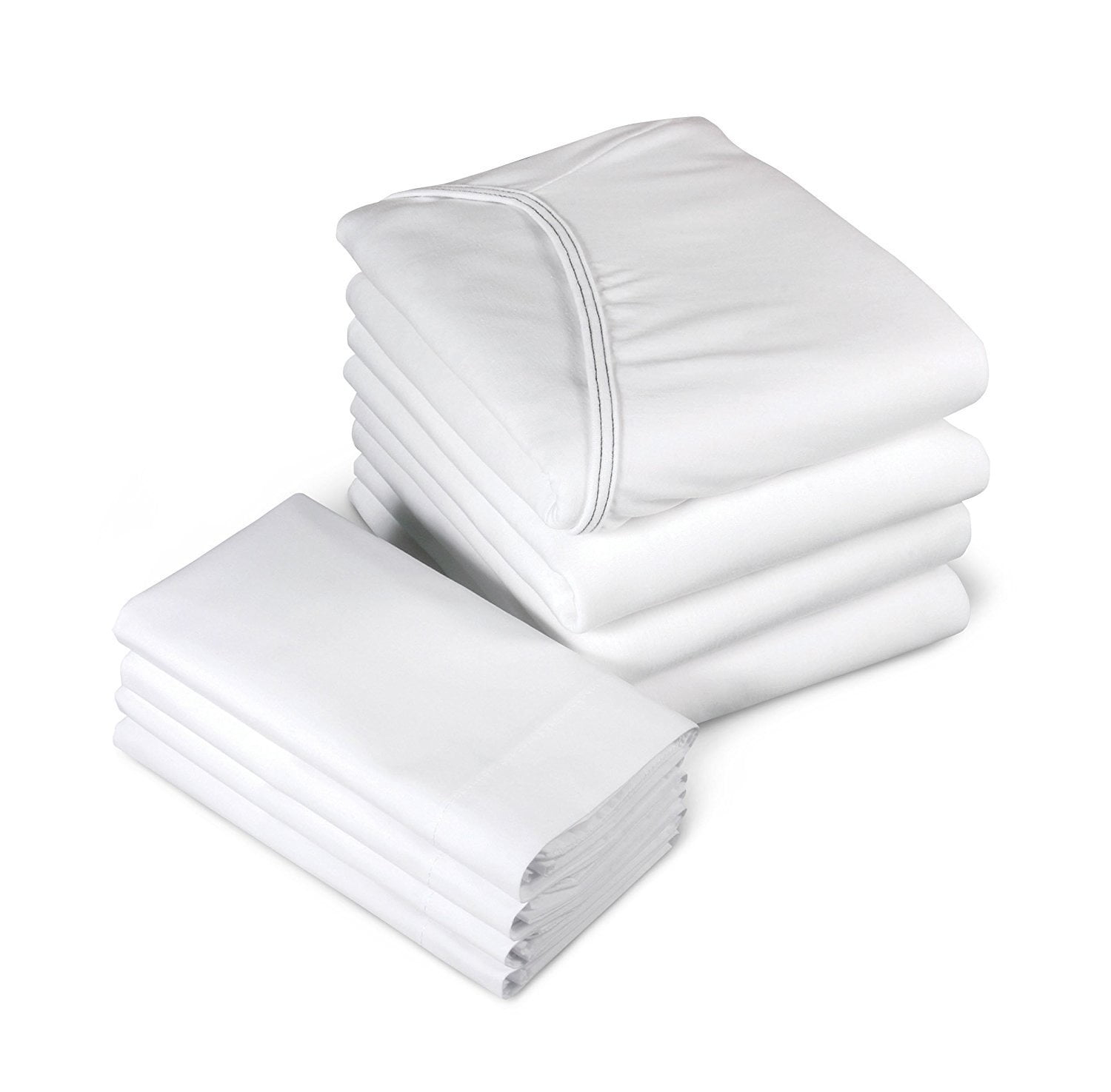 5 PACK premium white contour twin knitted fitted sheets hospital beds 36x84x16 