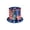 C, variant on American Flag Hat 4th Of July Patriotic Top Hat, Uncle Sam Costume Accessory with Liberty Print, Independence Day Party Hat for Memorial Day, Parade, Festival, Celebration, Outdoor