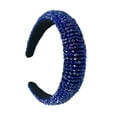 thumbnail image 1 of Qarigey Diademas con cuentas de cristal con purpurina, tocado de punto Flexible para el cabello, tocado para mujer, fiesta, colorido brillante Accesorio para el cabello Azul Qarigey AP010971-13B, 1 of 5