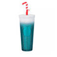 thumbnail image 2 of Disney Disneyland Starbucks Mickey Holiday Tumbler with Candy Cane Straw New, 2 of 3