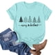 thumbnail image 1 of Fiudx Tops para Mujer Blusa de Manga Corta con Estampado de Moda para Mujer, Divertida Camiseta con Cuello Redondo, 1 of 3