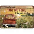 thumbnail image 1 of Letrero Hojalata Metal Take ME HOME Pintura Hierro Rectangular Pared para Y Bar 30x20cm, 1 of 9