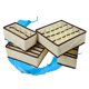 thumbnail image 5 of Caja de almacenamiento para sujetadores, ropa interior, calcetines, bufandas, armario, cajón, organizador plegable (blanco cremoso), 4 unidades, 5 of 5