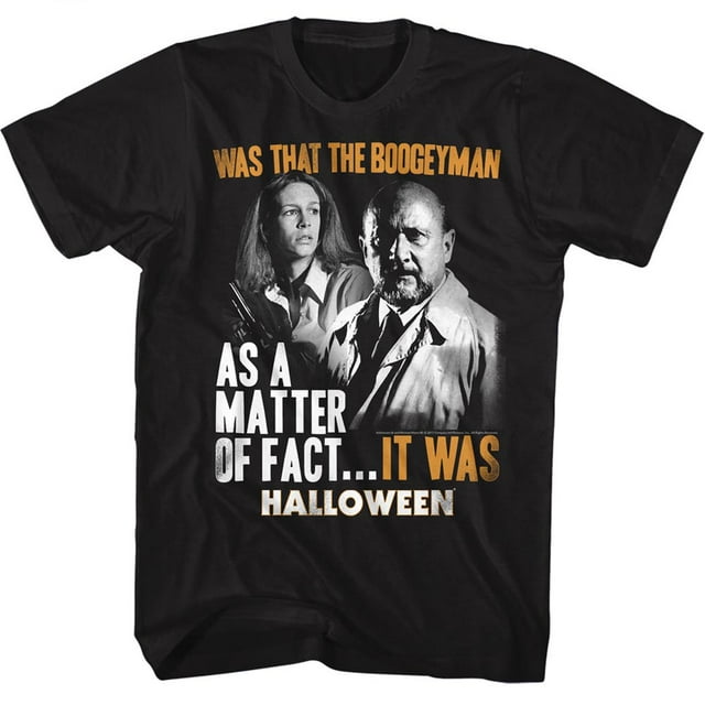 Halloween T-Shirt pour Adulte Effrayant Horreur Slasher Film C'était Noir Tee