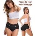 thumbnail image 2 of Gingprous Womens Cotton Underwear High Waist Full Coverage Briefs Soft Breathable Postpartum Panties Stretch Underpants 5 Pack, 2 of 8