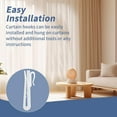 thumbnail image 4 of Qucyy 100 Pcs Plastic Curtain Rail Hooks, Heavy Duty Drapery Hooks, Adjustable Pin, 4 of 5
