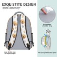 thumbnail image 5 of Golden Retriever and Dog Paw Print Backpack for School, Cute School Bag with Adjustable Shoulder Straps and Padded Back, 15.3"x11"x6.7", 5 of 5