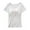 White, variant on Lmnyox Women's Short Sleeve Basic Tee with Padded Solid Color Crew Neck T Shirt Comfy Loose Undershirts
