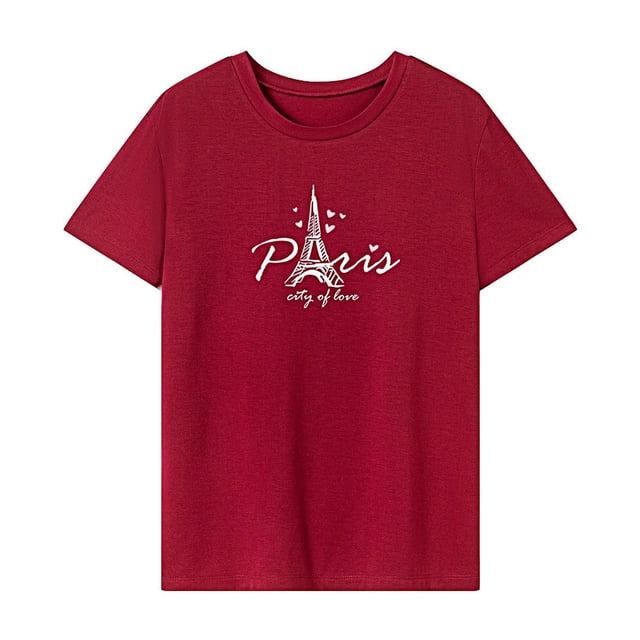Camiseta para mujer simple cuello redondo camisa para playa camping mochilero viaje trabajo SG