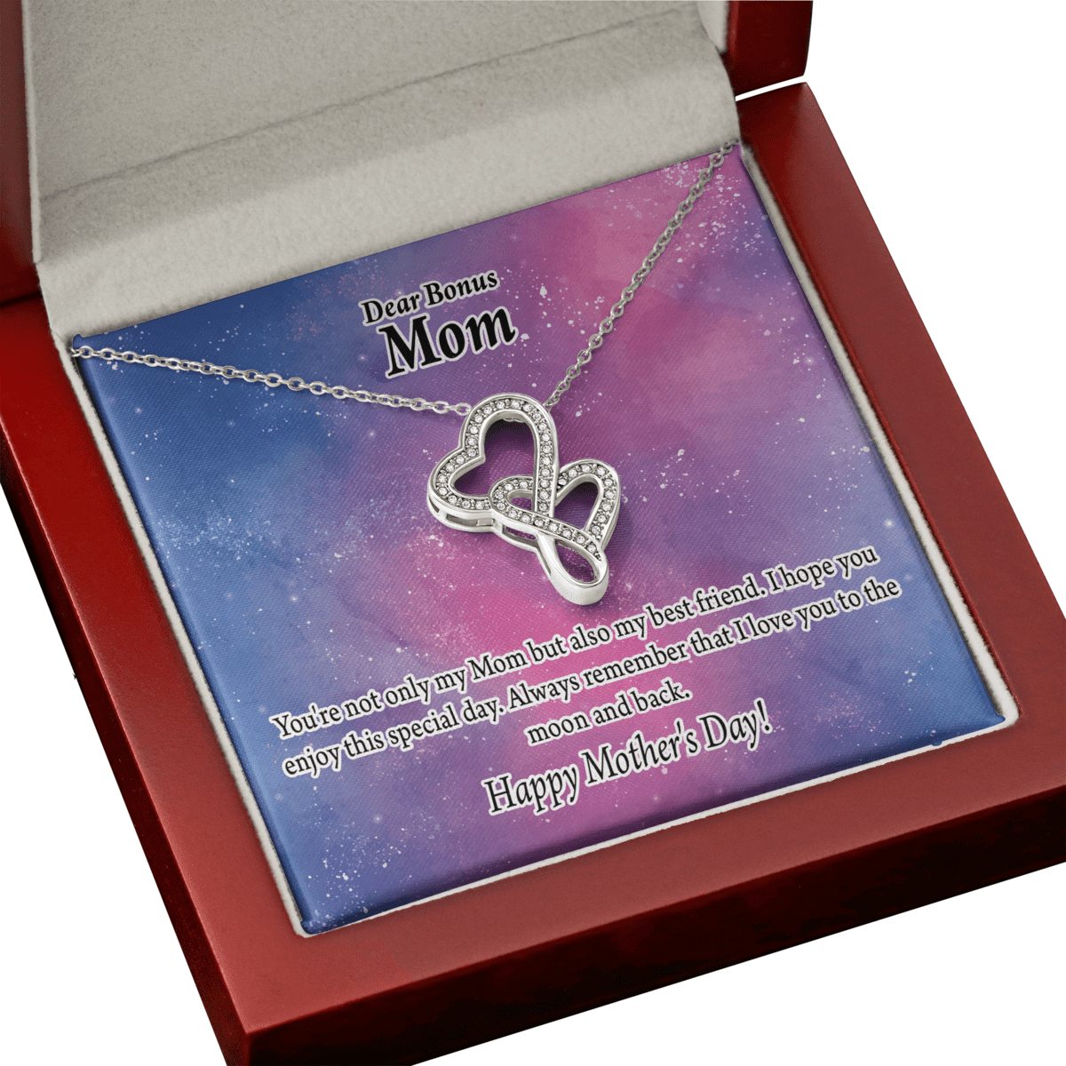 Bonus Mom Bestfriend Happy Mother's Day Love Knot Message Card From Son Daughter Gift Anniversary Birthday Graduation Mothers Day