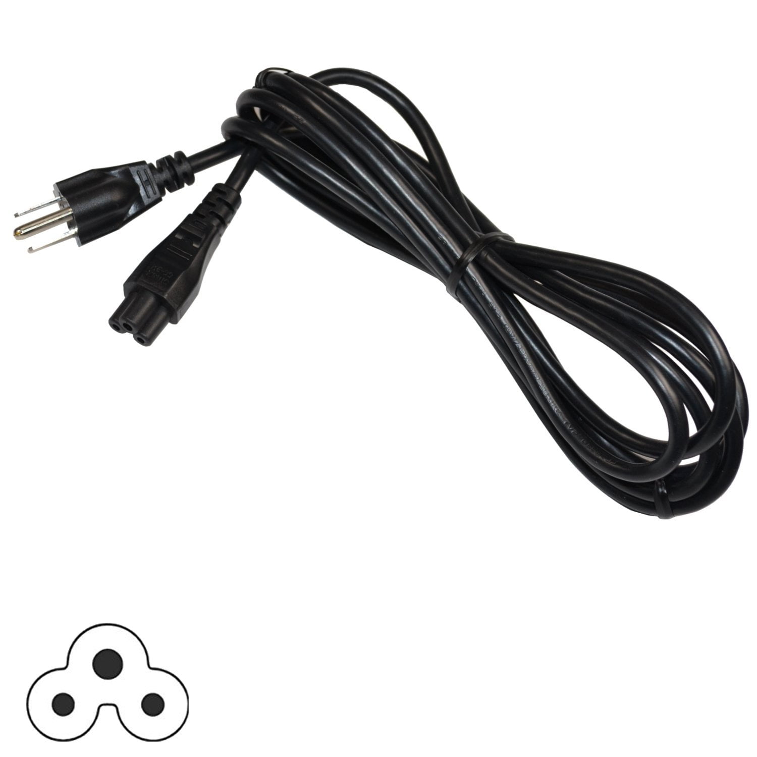 HQRP 10ft AC Power Cord for LG 42LF5600 / 50LF6000 / 55LF6000 / LF5600