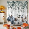 thumbnail image 3 of Shower Curtain 36"W x 72"L Fall Thanksgiving Pumpkins Wood Grain Fabric Shower Curtains Set with Hooks Water Repellent Bathroom Curtains Machine Washable Bathroom Accessories, 3 of 6