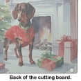 thumbnail image 4 of Dachshund Cozy Christmas Glass Cutting Board Large 12 in x 15 in, 4 of 5