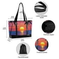 thumbnail image 2 of FORMRS Laptop Tote Bag for Women with 15.6" Computer Compartments Handbag, Palm Tree Sunset Pattern, 2 of 7