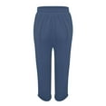 thumbnail image 5 of TRUBKH Linen Pants,wide Leg Linen Pants for Women,baggy Pants Women,skinny Jeans for Women,gauze Pants for Women Casual Summer,and Elastic High Waisted Cotton and Linen Trousers Blue XL, 5 of 5