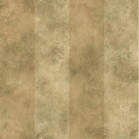 Awning Stripe Wallpaper - Brewster SRC19451 Stonington Brown Awning Stripe Wallpaper