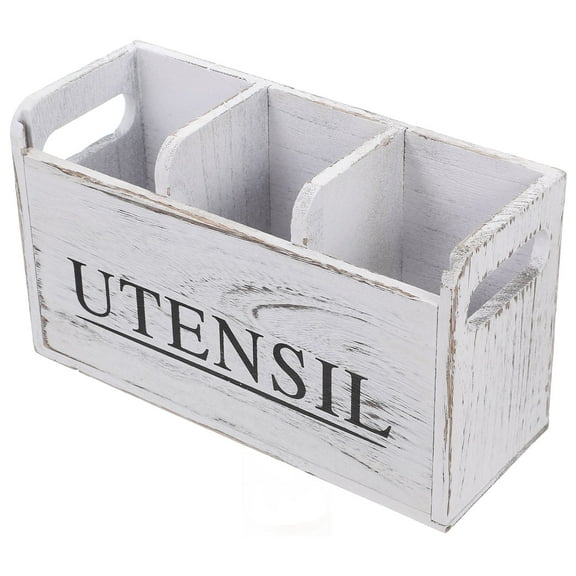 CIMAXIC Kitchen Tool Organizer White Pine Wood 1Set