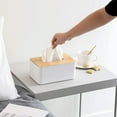 thumbnail image 7 of Wood Tissue Box Cover,Rectangular Tissue Box Cover,Wood Tissue Box Holder,Restaurant Paper Box,Wooden Rectangular Tissue Box Holder For Storage On Bathroom Vanity,Countertop,6.29x4.72x3.54 in, 7 of 7