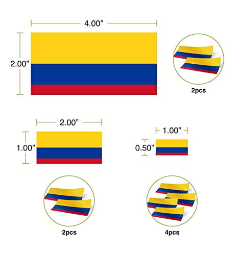 Desert Cactus Colombia Country Flag Sticker Decal Variety Size Pack 8 Total Pieces Kids Logo Scrapbook Car Vinyl Window Bumper Laptop Colombian V Desert Cactus Colombia Country Flag Sticker Decal Variety Size Pack 8 Total Pieces Kids Logo Scrapbook Car Vinyl Window Bumper Laptop Colombian V