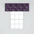 thumbnail image 2 of Ambesonne Dragonfly Window Valance, Tropical Insect with Ornate Wings on Dark Purple Backdrop, Curtain Valance for Kitchen Bedroom Decor with Rod Pocket, 54" X 18", Dark Purple Aqua Lilac, 2 of 3