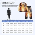 thumbnail image 4 of Honeii Red And White Flame Fox Pattern Mens Pajamas Set,2pcs Men's Lounge Long Sleeve Sleep Shirt and Pajama Bottoms Sleepwear Set,Mens Pjs Sets-X-Large, 4 of 7