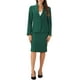 thumbnail image 1 of Conjuntos de falda para mujer INSPIRE CHIC, traje sin cuello, blazer y faldas lápiz, 2 piezas, atuendos elegantes, color verde, 1 of 6