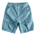 thumbnail image 6 of Men's Cargo Shorts Tactical with Multi Pockets Big Tall Lightweight for Hiking Golf Work Outdoor (Excluding belt) Light Blue 3XL, 6 of 6