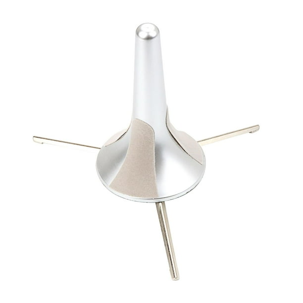 Soporte para trompeta ligero, desmontable, estable, compacto, con 3 patas de metal, plegable. argén
