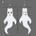 thumbnail image 4 of PULLIMORE 43" Halloween Easter Ghost Windsocks Flag with Multicolour Light string, Super Large Halloween Ghost Hanging Decorations Funny Expression Decor Party Supplies (Style A), 4 of 10