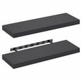 thumbnail image 4 of Furinno TANNA Set of 2 12x35 2" Thick Wall Shelf Invisible Bracket Americano, 4 of 4