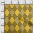 thumbnail image 2 of oneOone Georgette Viscose Yellow Fabric Argyle Sewing Material Print Fabric By The Yard 42 Inch Wide, 2 of 4