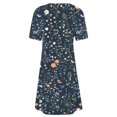 thumbnail image 5 of XUNKUSGA Women's Summer Beach Dresses Casual Loose Short Sleeve Tshirt Sundress Ruffle Hem Flowy Swing Tank Dress Plus Size Floral Beach Sundresses S-3XL, 5 of 5