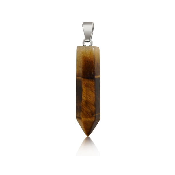 Qarigey Abalorio de columna hexagonal para mujer y hombre, colgantes colgantes de aniversario, abalorios de cristal puntiagudos para Type1 NO1