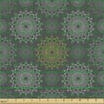 thumbnail image 2 of Ambesonne Mandala Fabric by the Yard Upholstery, Lace Look Oriental Ethnic, 1 Yard, Grey and Mustard, 2 of 5