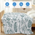 thumbnail image 4 of Boho Teal Green Floral Cooling Blanket,Lightweight Breathable Summer Throw Blanket with Double Sided Cold Effect,Vintage Farmhouse Paisley Leaf Picnic Blankets Bed Sheet for Hot Sleepers 60"x80", 4 of 8