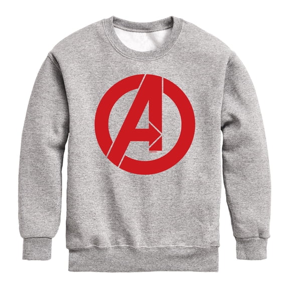 Avengers - Logo - Youth Boys Crew Fleece Sweatshirt