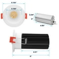 thumbnail image 4 of Luxrite 2" LED Recessed Lighting, 15W, 5CCT 2700K-5000K, 1000 Lumens, Dimmable, Wet Rated, 4 of 8